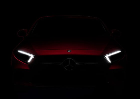 Luxury Car Headlights Lit